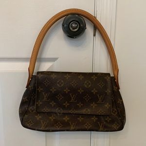 *AUTH* Louis Vuitton monogram mini looping shoulder bag